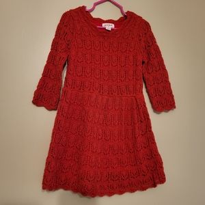 Cat &Jack Knitted girls red dress size 2-3t